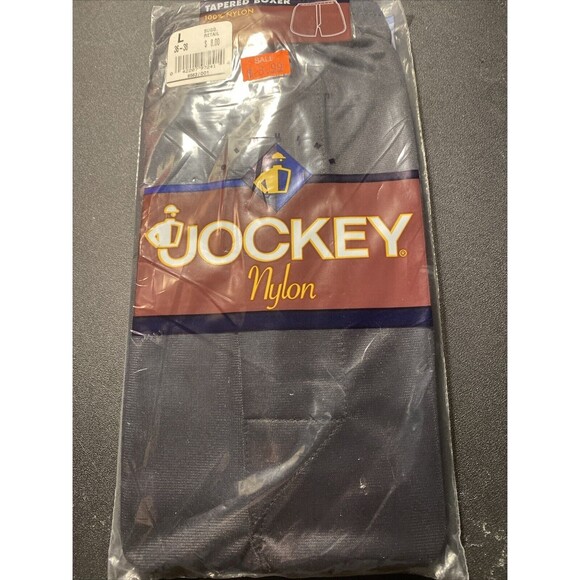 Jockey Other - New Vtg 1996 JOCKEY Mens Large  Black Nylon Tapered Boxer Shorts Underwear